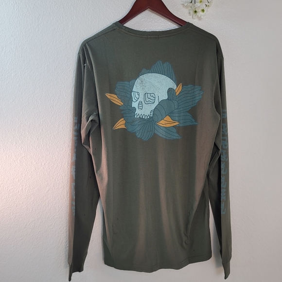 PARALLEL X LEAGUE AXEL LONG SLEEVE SKULL ARMY CREWNECK MENS SHIRT NEW WITH TAGS - Picture 12 of 16